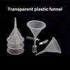 3 Pieces Clear Funnel Perfume Funnel Small Funnel Plastic Funnel for Lab Water Bottle Powder Filling Bottles