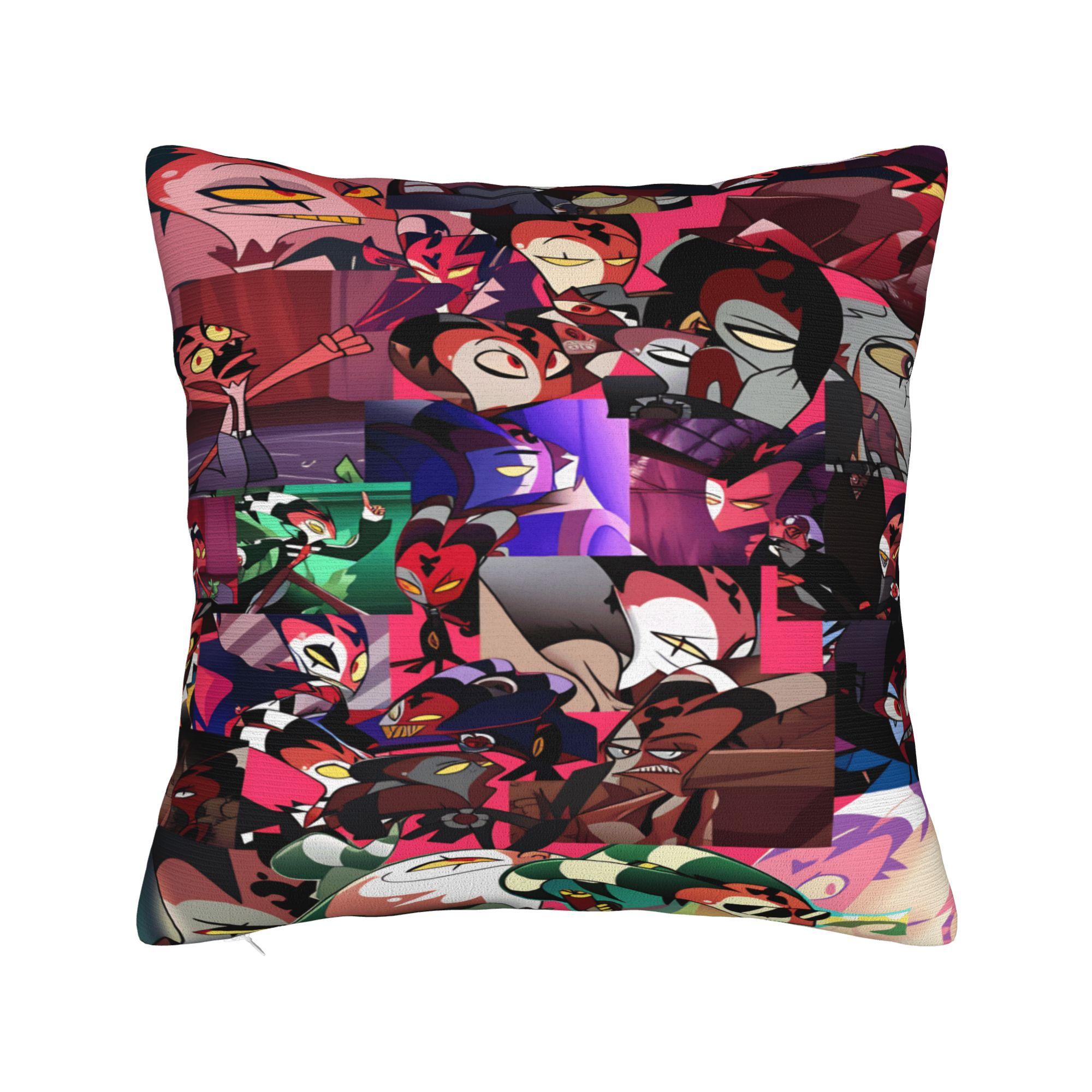 

Pillow Case H-Helluva B-Boss Soft Pillow Cover For Chair Sofa Home Decor Novelty Pillowcases 12x12Inch