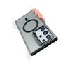 Suitable for Samsung S25 Ultra Lens Invisible Metal Bracket Mobile Phone Case S24 Magnetic Contrast Color S23FE Transparent Sleeve