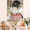 Anime Death Note DN L Barevná tapiserie na stěnu Bohémské nástěnné tapiserie Mandala Nástěnné plachty