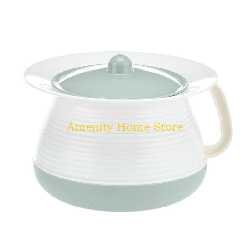 F26C Пластиковый детский горшок с ручкой и крышкой Портативный ручной плевательница ночной горшок синий