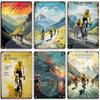 Vélo Tour De France Cycling Metal Sign Les Pyrénées Auvergne Les Vosges Col Du Galibier Col d'Aspin Tignes Col De La Bonette