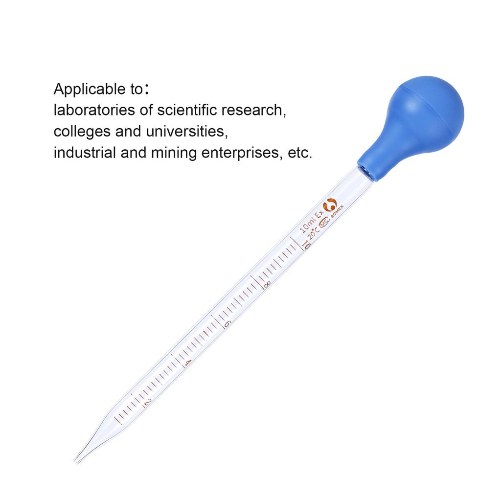 Dikke Glazen Druppelaar Test Essentiële Oliën Overbrengen Rubberen Dop Schaal Pipet 1/2/3/5/10ml School Laboratorium Druppeltube