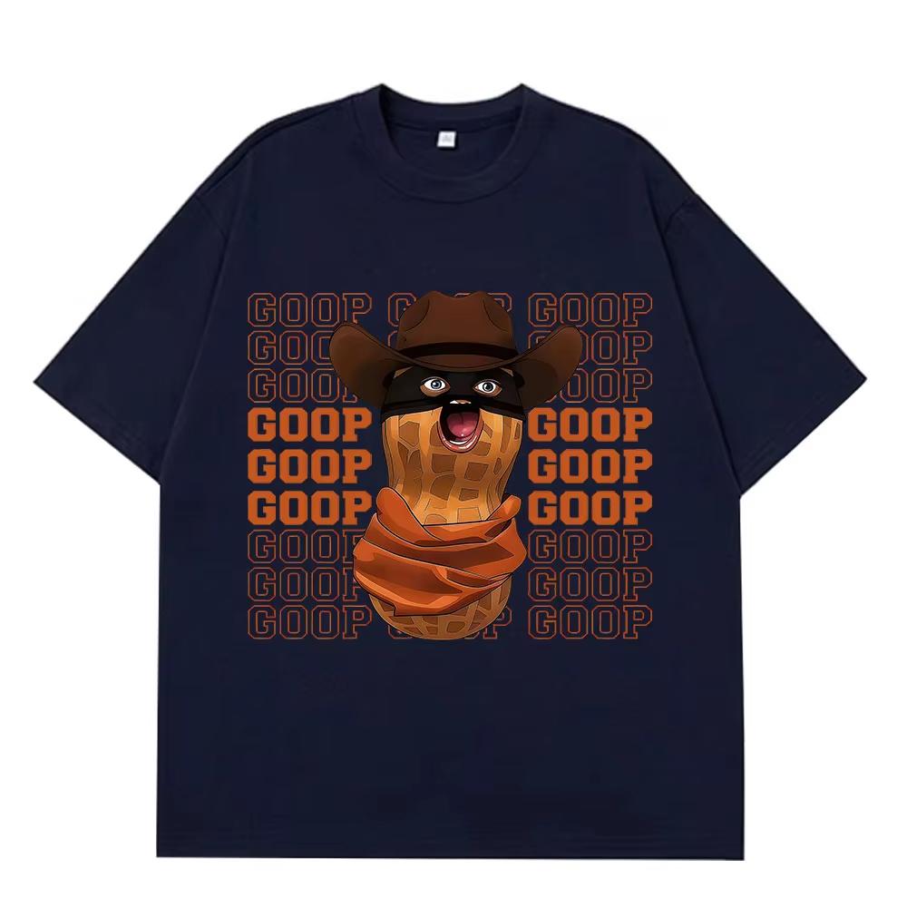 The Burnt Peanut Funny Meme Graphic Tee-shirt Men Women Harajuku T-shirt Summer Hip-hop Loose T-shirts