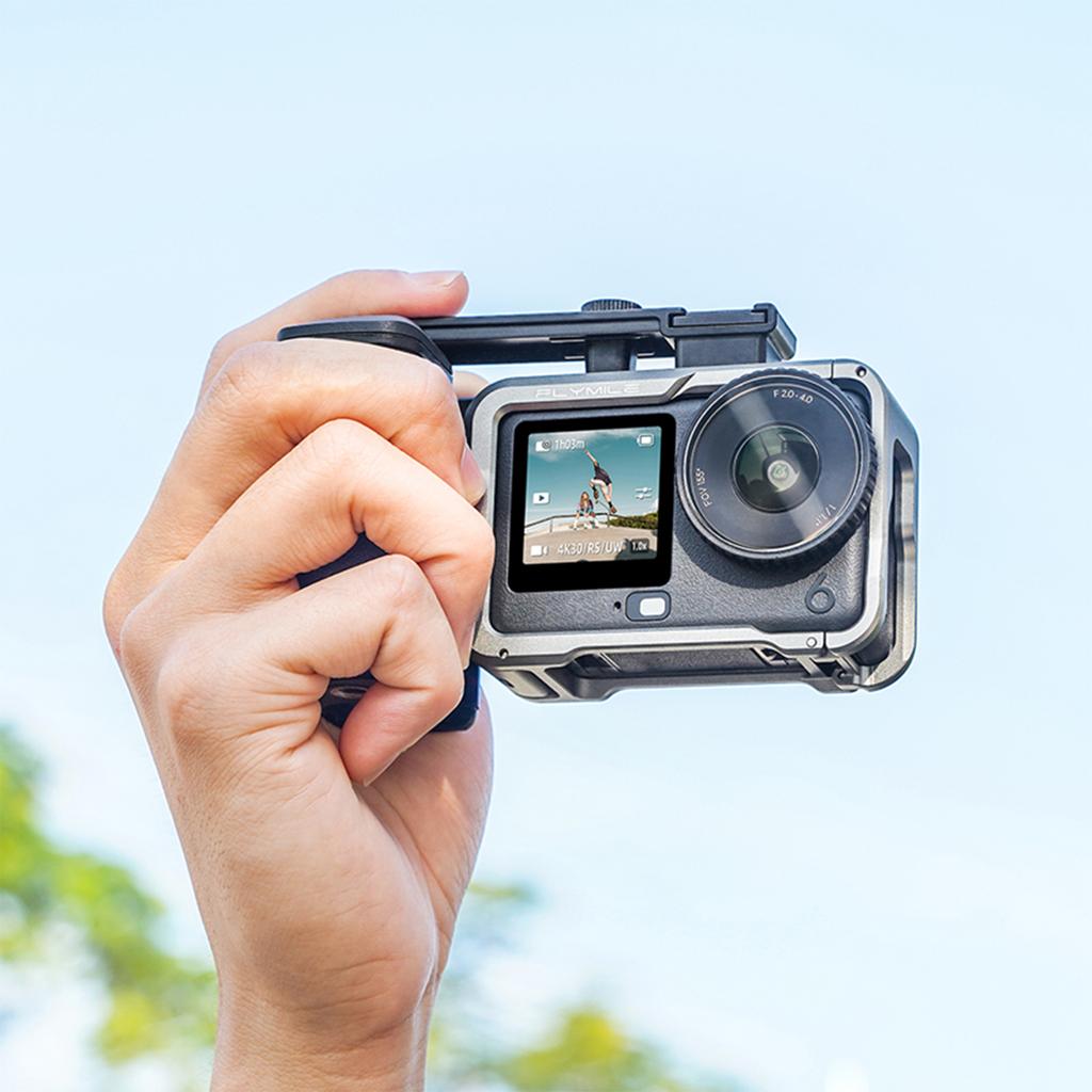 Handle Holder Expansion Mount with Shutter Button Quick Release Cold Shoe Camera Grip Holder for DJI OSMO Action 6