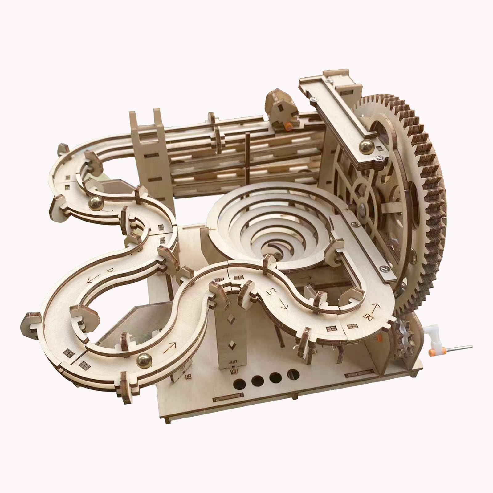 

3D Деревянный Пазл Мраморный Трек для Взрослых и Детей, DIY Механический Пазл Строительная Модель, Конструктор, Деревянное Рукоделие для Мальчиков и Девочек Возраста 14+