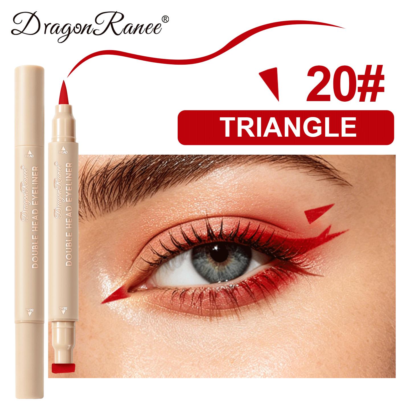 Dubbele Kop Stempel Vloeibare Eyeliner Vlekbestendig Sneldrogend Waterdicht 2-in-1 Kleurrijk Liefde Ster Vlinder Ooglijn Potlood Make-up No Box&1.5g