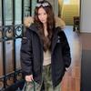 Korean Ins Design Tooling Large Fur Collar Cotton Clothes Large Size Thickened Warm Pie Overcome Mountaineering Jacket Jacket