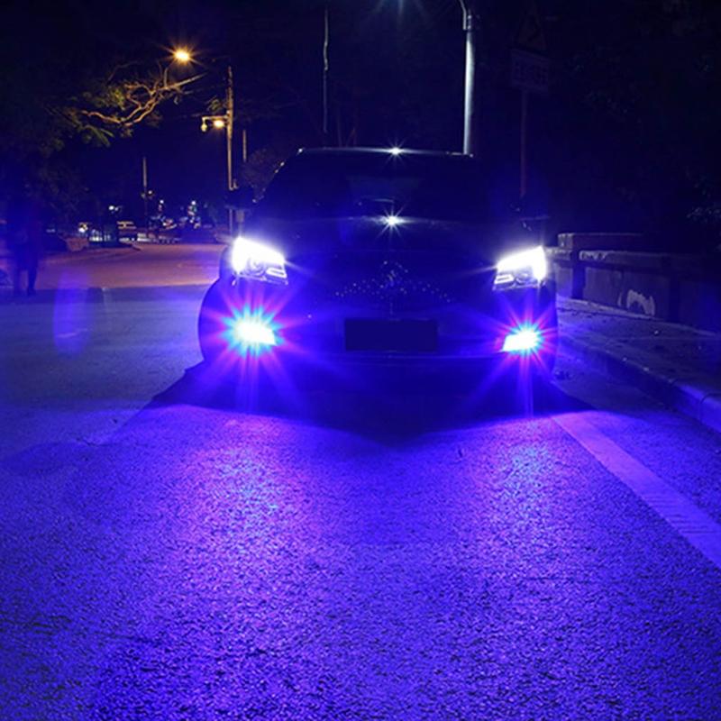 Car Lights Driving Headlight H3 H7 H8 H11 9005 9006 Auto Anti Fog Light LED Bulb Dustproof Waterproof Dual Color Lamp