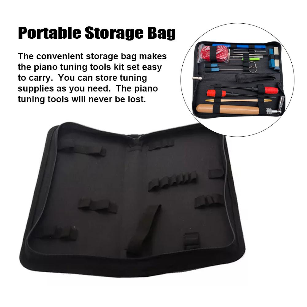 Piano Tuning Kit Upright Piano Tuner Tool Set with Tuning Wrench Tuning Fork Storage Bag for Tuning Beginner and Professional Tuners