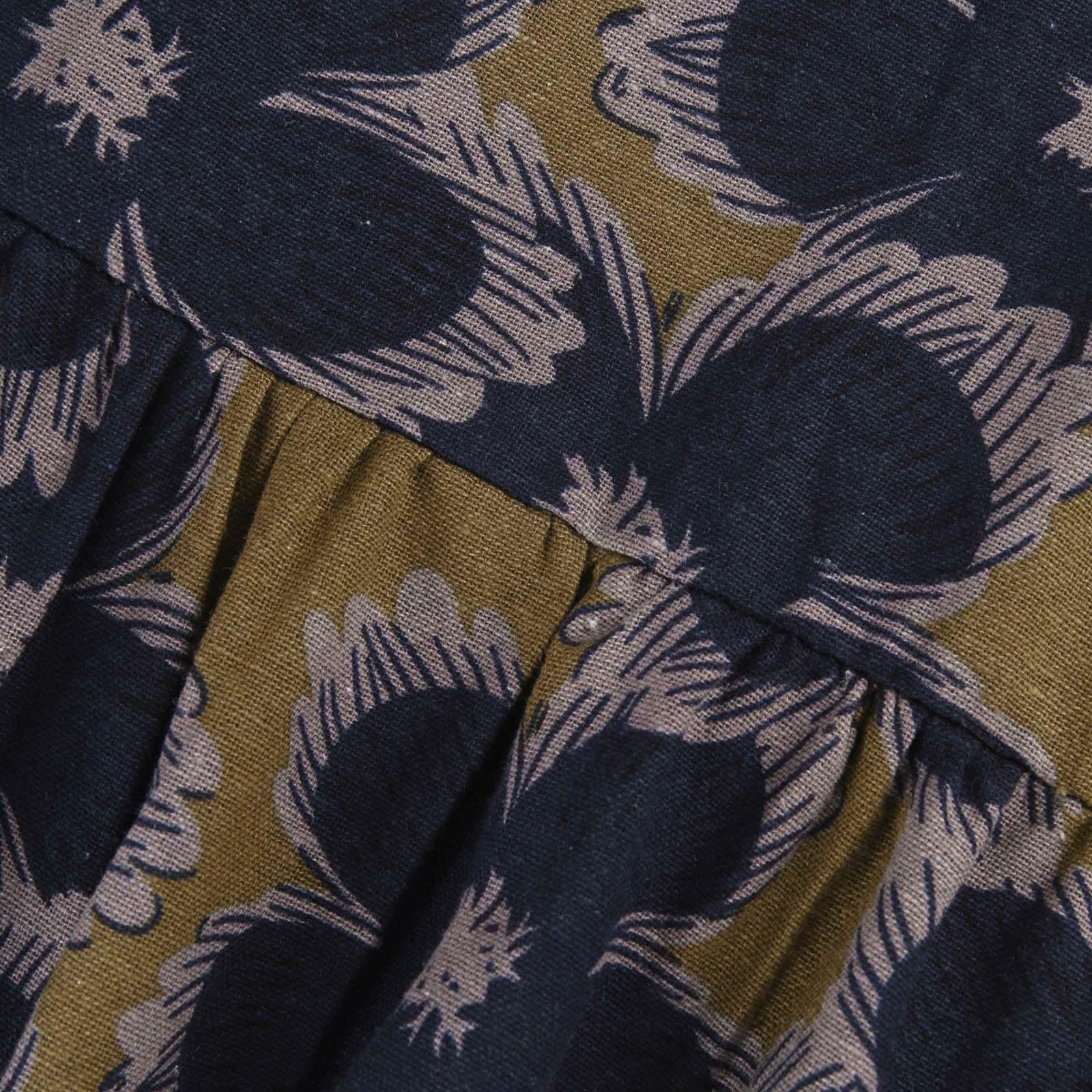 Модное женское свободное летнее платье из хлопка и льна без рукавов с круглым вырезом — фото 4