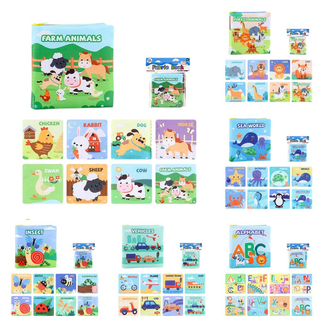 Baby Early Education Farm Animal Hand Book Tear-resistant Cognitive Baby Cloth Book