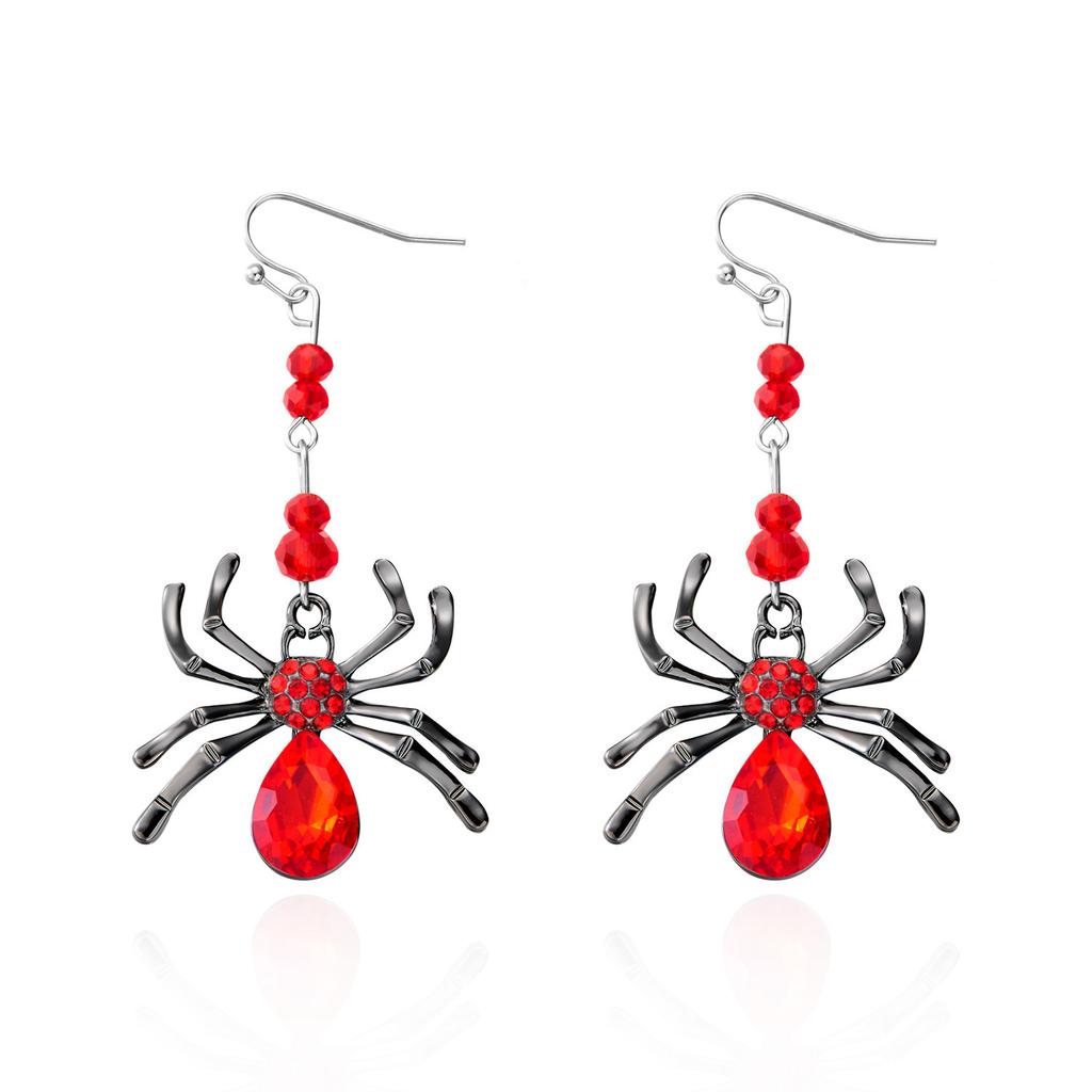 Dark Spider Earrings Female, European and American Creative Funny New Halloween Party Earrings