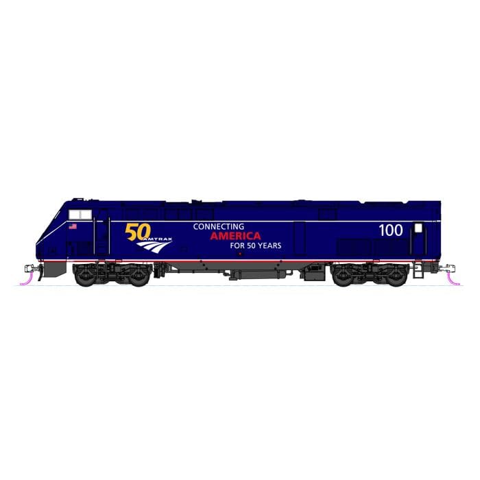 Kato USA N GE P42 Amtrak Midnight Blue with 50th Anniversary Logo #100 (176-6035)