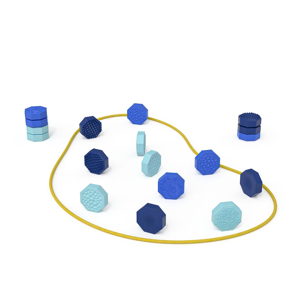 Silicone Magnetic Board Magnetic Stone Game Magnet Board Strategy Game Kids Educational Set синий