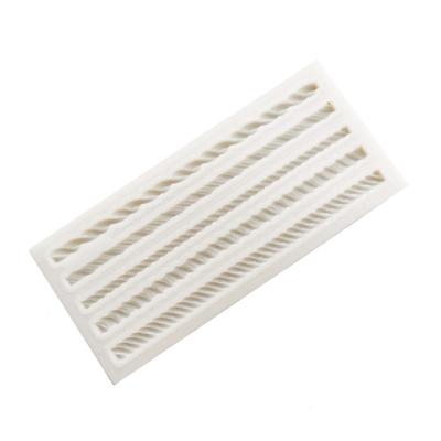 Geflochtenes Seil Silikonform Küche DIY Dessert Schokoladenform Fondant Kuchen Backwerkzeug Langer Streifen Spitzen Dekorationsform
