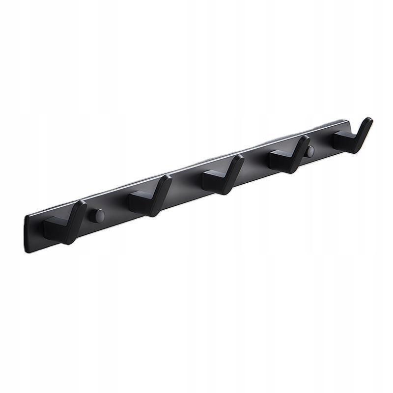 Colgador Metálico de Pared para Baño para Ropa y Toallas, Negro