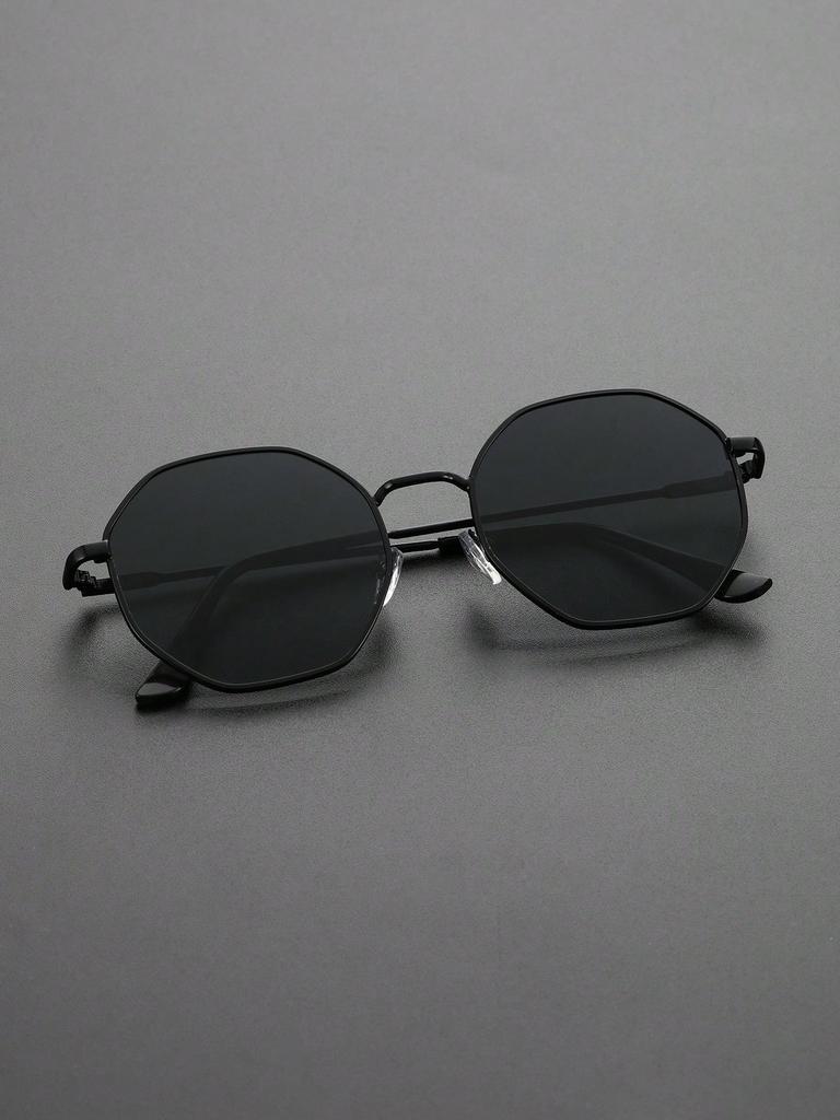1PCS Fashion Geometric Metal Frame Sunglasses For Women Men UV Protection Daily Life Shades Eyewear Accessories