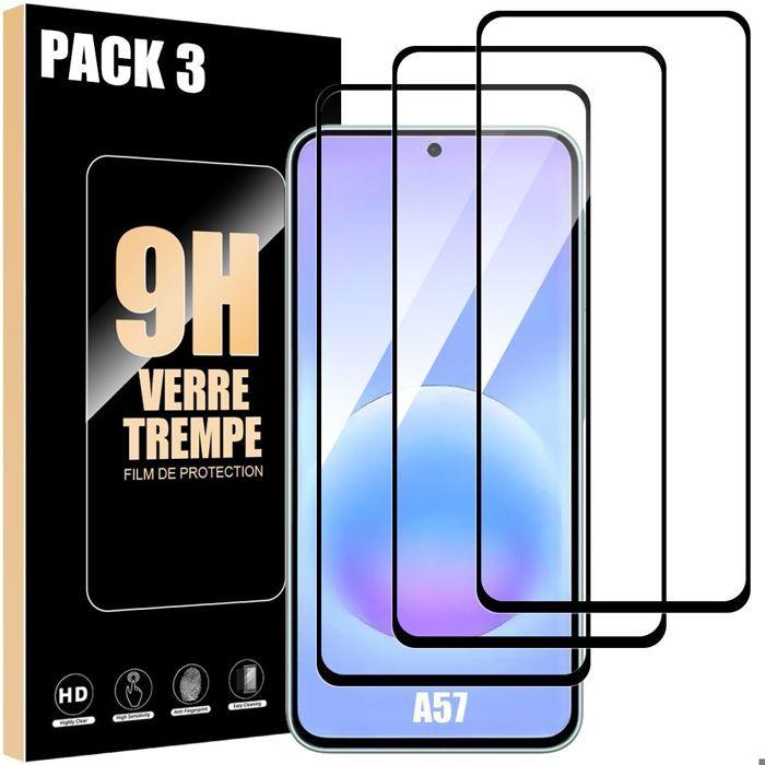 3 Verre Trempé Intégral pour Samsung Galaxy A57 5G, Protection Antichoc Anti-Rayures avec Bord Noir