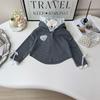 Spring Girls' Lace Hooded Sweatshirt & Skirt Set