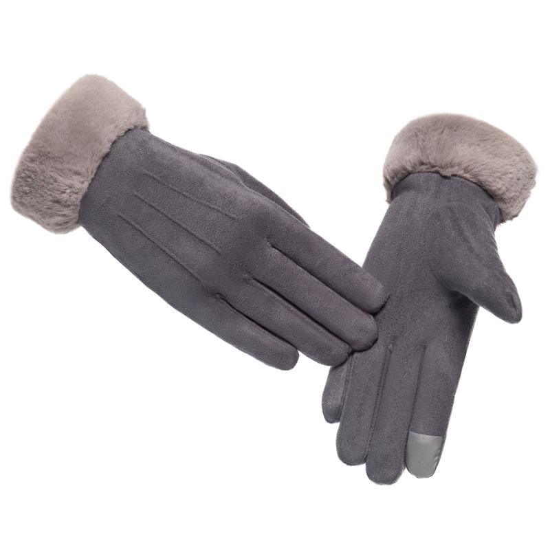 Gloves Ladies Autumn and Winter Suede Suede