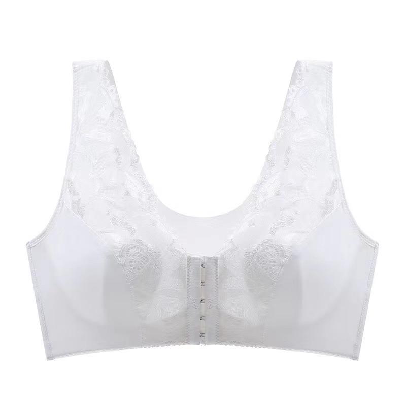 Women's Plus Size Underwear Sexy Push Up Bras Wireless Front Closure Brassiere Deep V Lace Bra Tops Thin Cup Sexy Lingerie