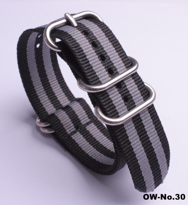 Silver Smooth Oval Buckle Nylon Watch Strap - Waterproof E-commerce Source Watch Band