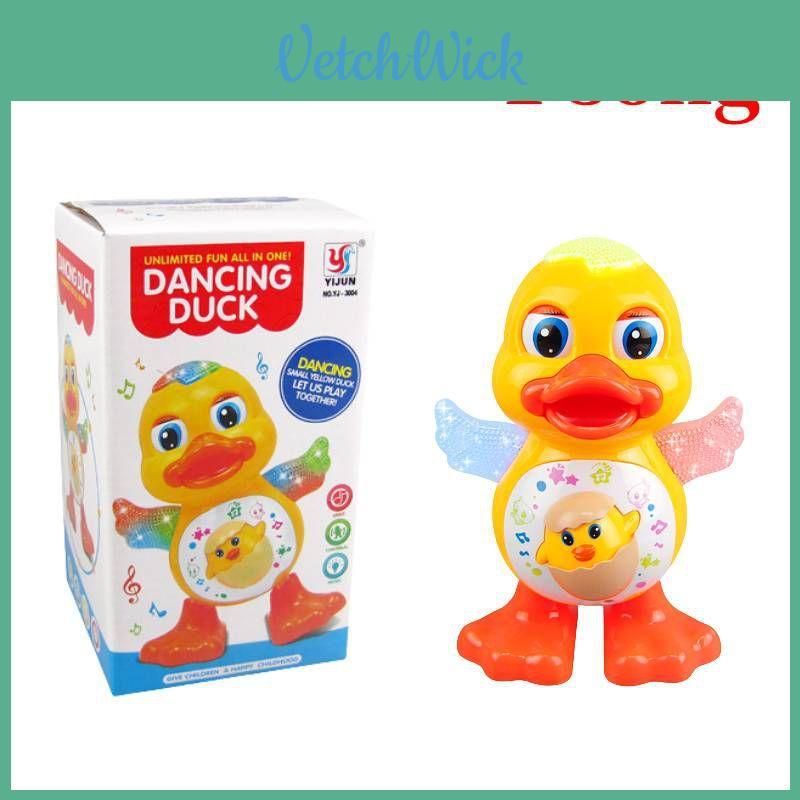 Singing Dancing Cartoon Duckling Electric Light Music Kids Toys Christmas Gifts