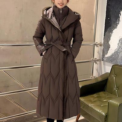 Plus Size L-7XL Fashion Winter Jackets Woman Long Parkas Hooded Loose Thick Warm Overcoat Casual Women's Coats with Belt