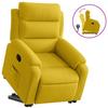Recliner Chair with Lift Assist Yellow Velvet