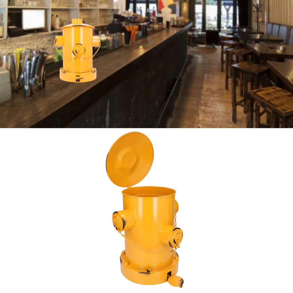 Hydrant Trash Can Decorative Retro Industrial Indoor Outdoor Iron Waste Bins with Bucket for Garden Home Kitchen