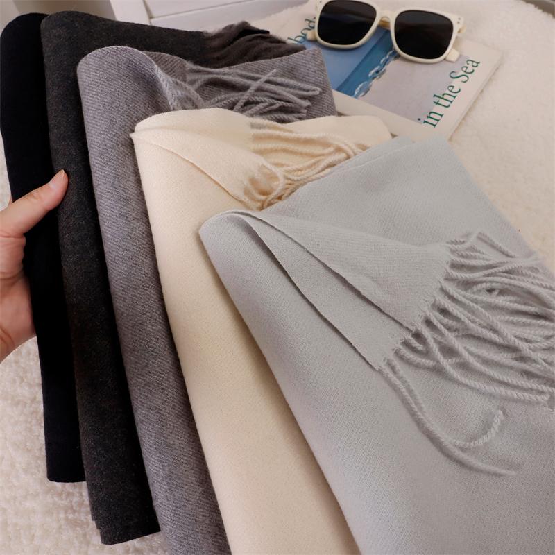 Winter Solid Scarf Women Cashmere Soft Warm Scarves Hijab Female Long Headband Shawl Wrap Bandana Foulard Echarpe Poncho Stoles