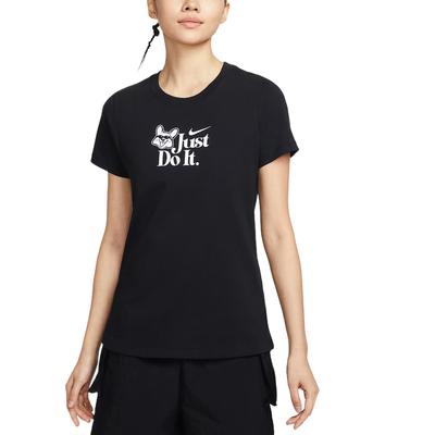 Sportkleding Zacht Comfortabel Modieus Veelzijdig T-shirt met Korte Mouwen Dames Tops Zwart IM5974-010
