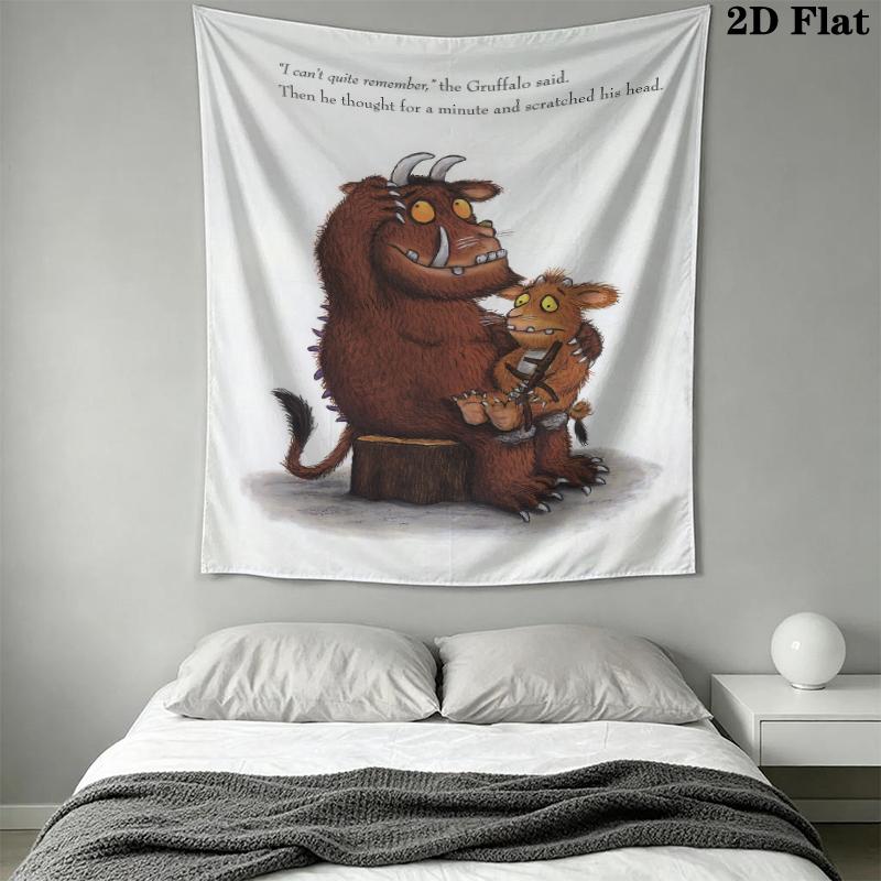 Gruffalo Nástěnná tapiserie Estetické závěsné na zeď Tištěná látková přikrývka Dekorativní tapiserie do ložnice obývacího pokoje Domácí dekorace