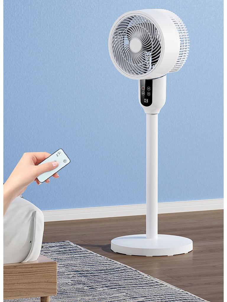 Smart Remote-Controlled Oscillating Electric Fan: Low Noise Floor & Table Air Circulation Fan