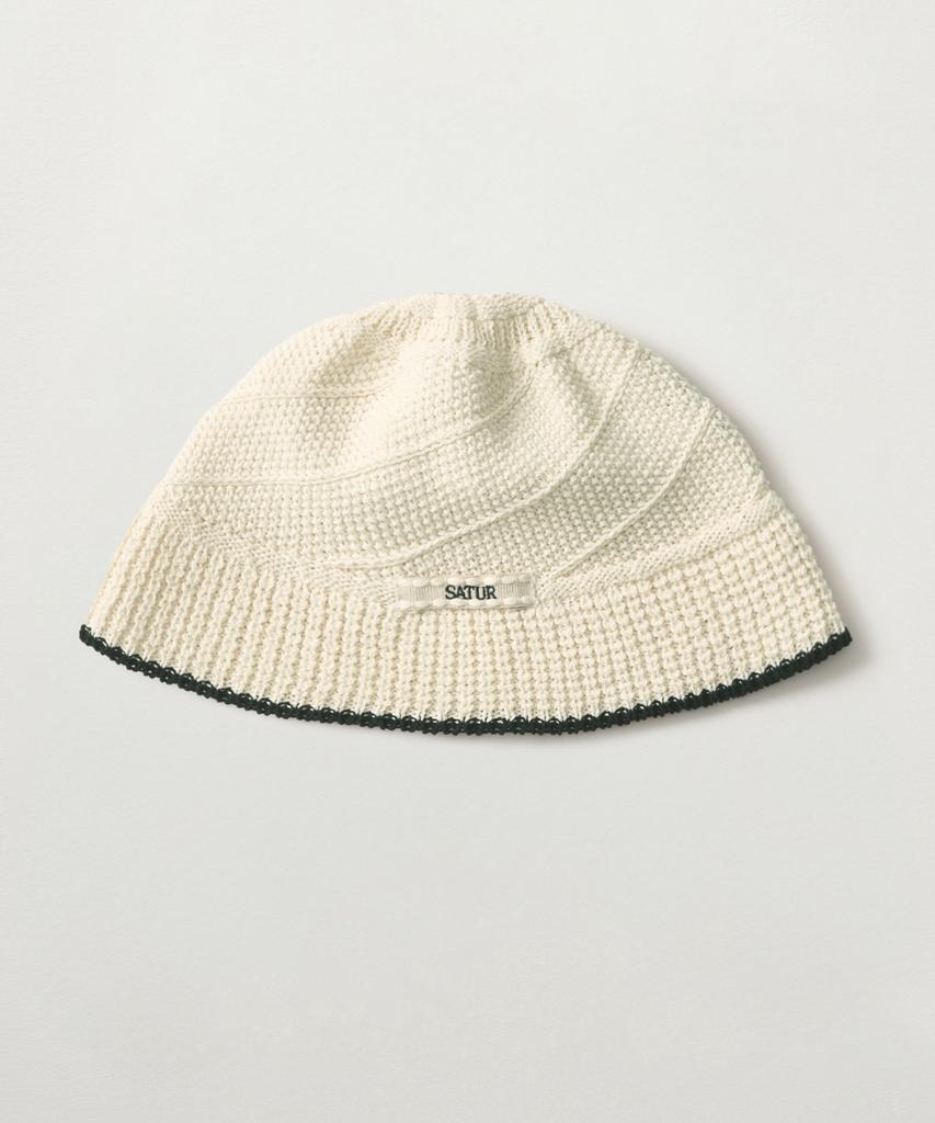 Seteo Summer Knit Bucket Hat Cream