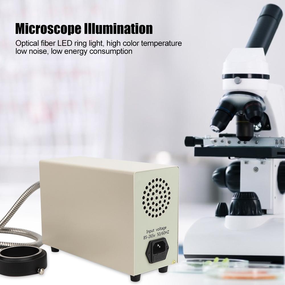 Mikroskop Einstellbares LED-Ringlicht Glasfaser-Kaltlichtquelle 5500K Innendurchmesser 60mm