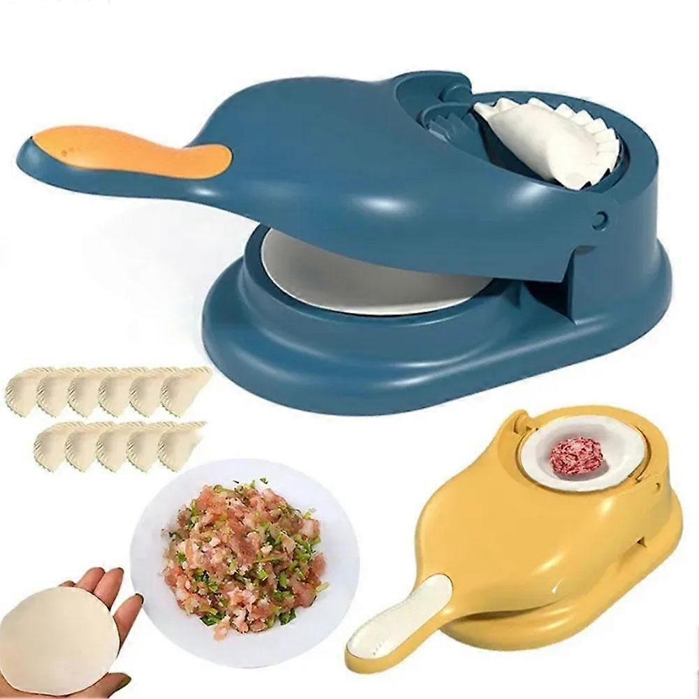 New 2-in-1 Dumpling Maker Kitchen Manual Rolling Dough Dumpling Wrapper Press Household Dumpling Maker Mold