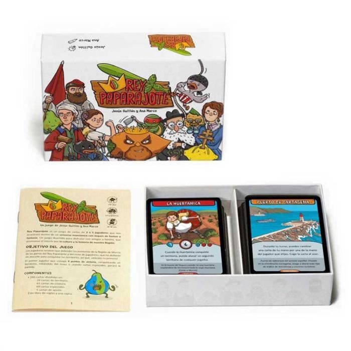 Jeu de carte - rey paparajote - 3 joueurs ou plus - univers fantasy - 100% murcien