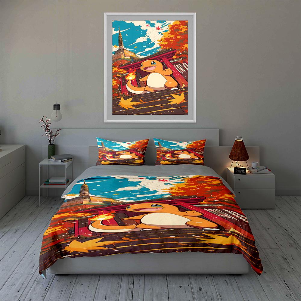 Cartoon-themed Autumn. Bedding Duvet Cover Sets Duvet Covers Pillowcases Gifts (1 * Duvet Cover 2 * Pillowcases, Without Duvet Insert)