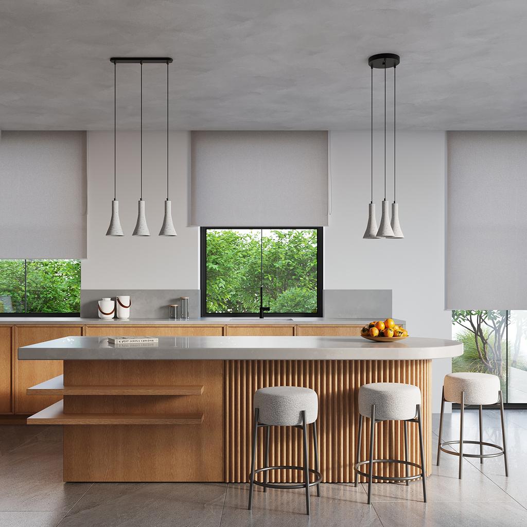 Lampa Wisząca Rea 2 E14 Szary Beton Sollux Sl.1224
