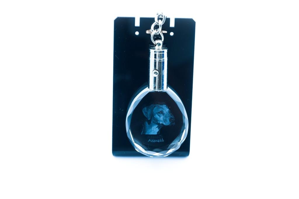 Azawakh, Tuareg Sloughi - Pendant with a Photo of a Dog, Crystal Key Ring In a Gift Box, a Unique Gift by Art-Dog