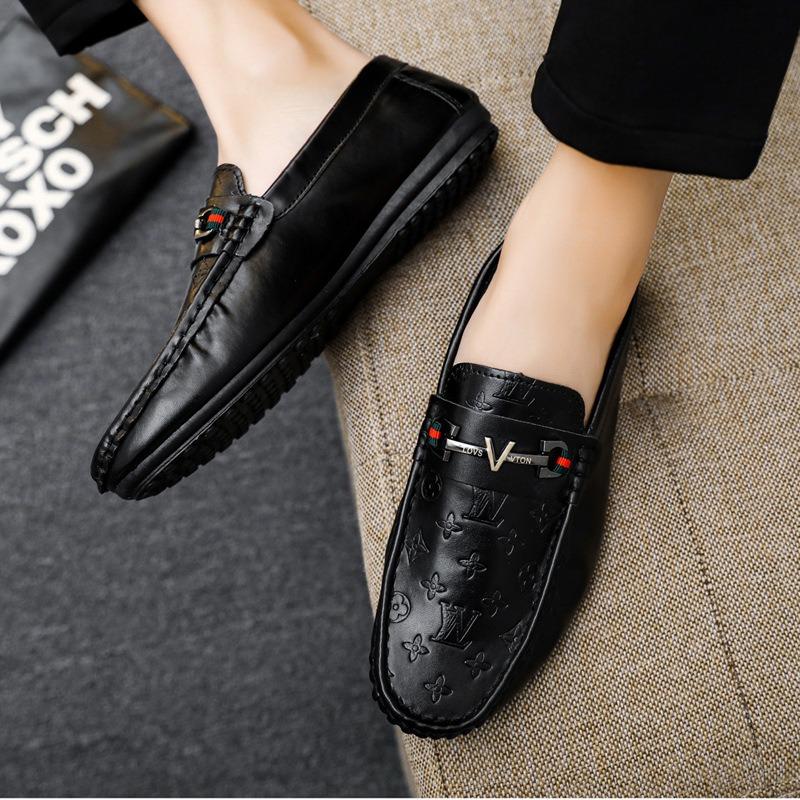 Spring new men's Doudou shoes low-top casual shoes men's leather shoes versatile fashion