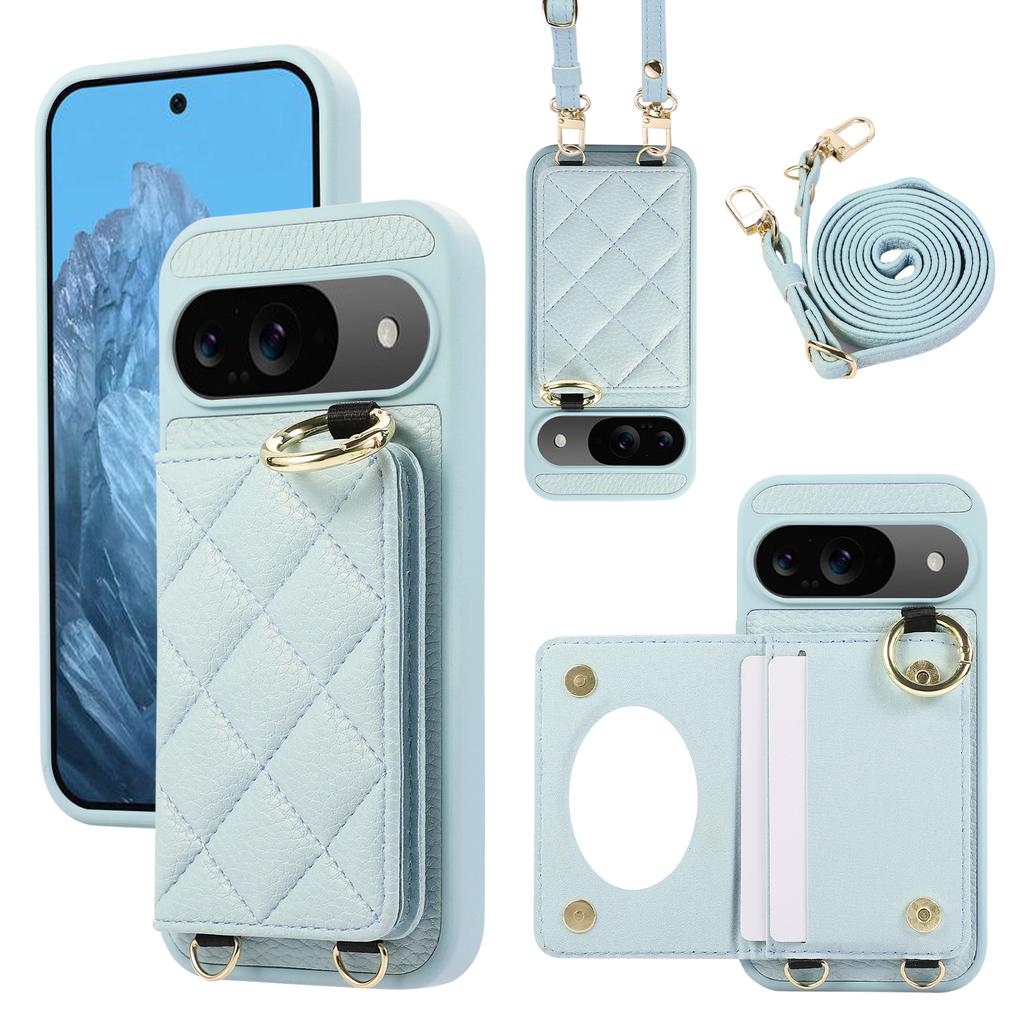 Crossbody Wallet with Card Holder Phone Case For Google Pixel 9 Pro XL 8A 7A 9A Pixel8Pro Lanyard Wrist Strap Leather Cover