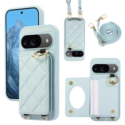 Portafoglio a Tracolla con Porta Carte Custodia per Telefono Per Google Pixel 9 Pro XL 8A 7A 9A Pixel8Pro Laccetto Cinturino da Polso Copertura in Pelle