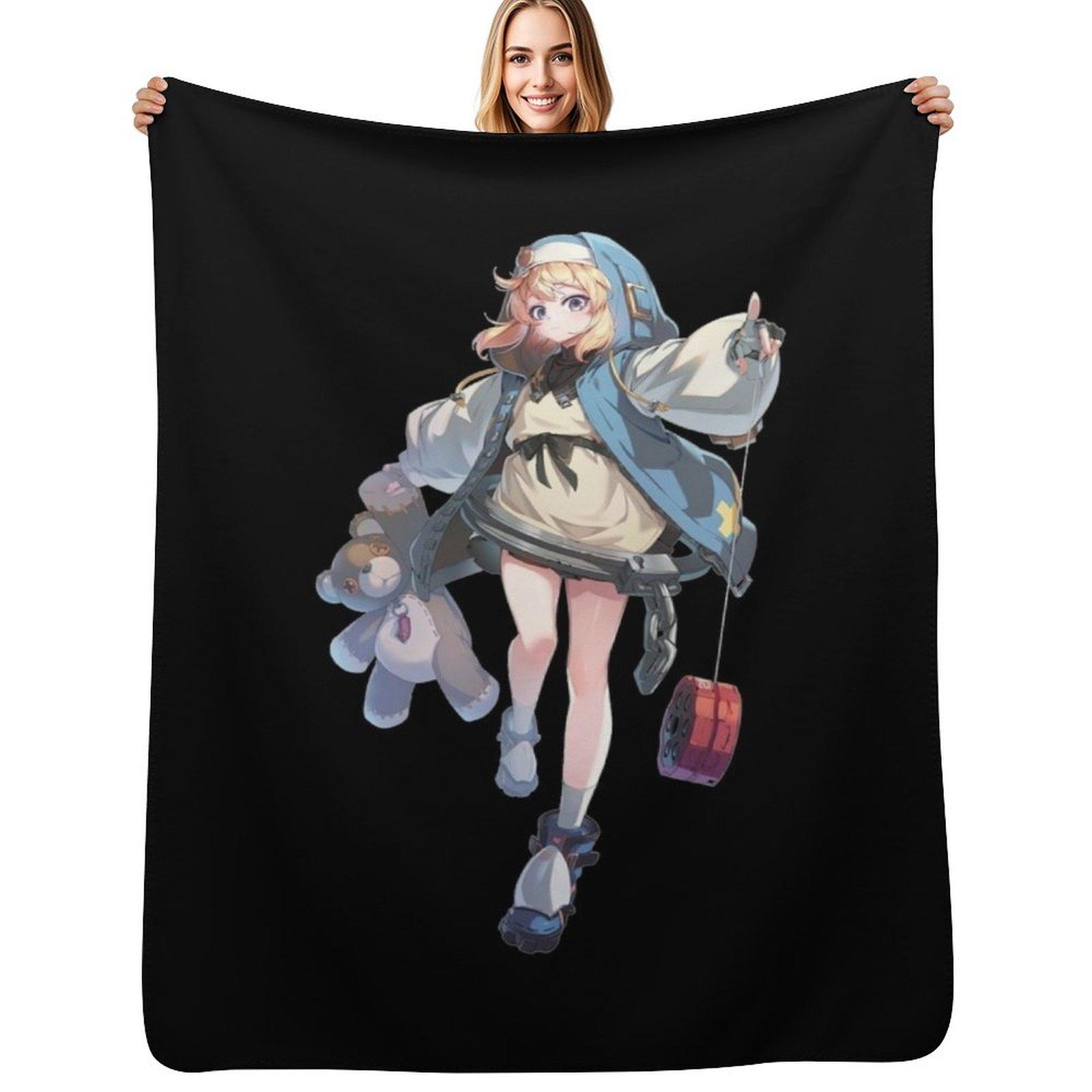 Bridget - The Guilty Gear Throw Blanket Decorative Soft Throw Blanket for Couch Sofa Size: 75*100cm, Weight: 230 GSM
