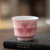Pure hand-painted cherry blossom powder master cup high-end tea cup tea set exquisite girls tea cup high-end gift gift