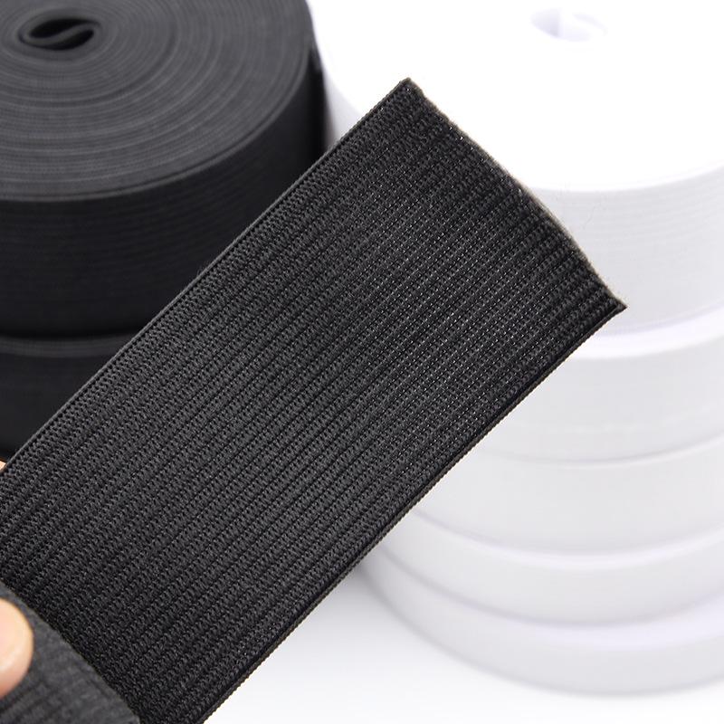 Dikke Elastische Rubberen Banden voor Kleding Taillebanden - Zwart & Wit