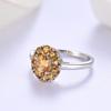 Brillanter und eleganter natürlicher Citrin 925 Sterlingsilberring für Damen zum Geburtstag und als Jubiläumsgeschenk