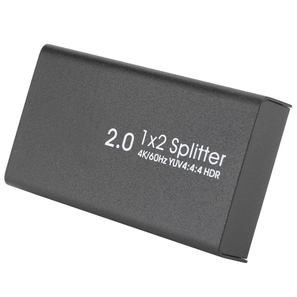 HDMI 2.0 Splitter Full HD 4Kx2K Video HDMI Switcher In 2 Out Amplifier Display 100‑240VUK Plug